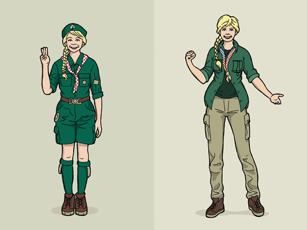 De Grønne Pigespejdere illustrationer
