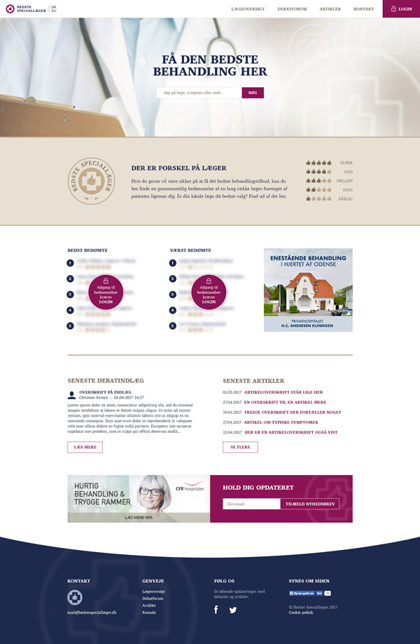 Bedste Speciallæger website