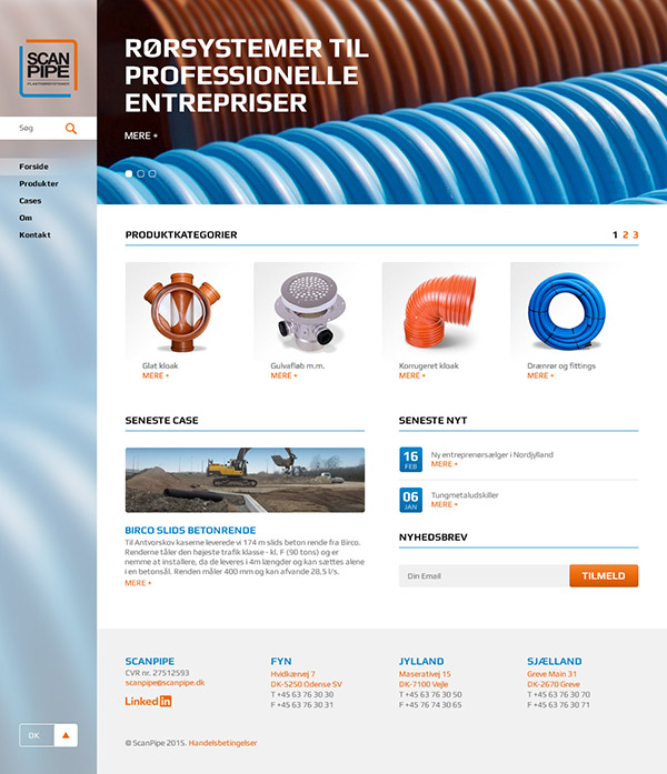 Website design for Scanpipe