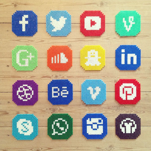 Sociale ikoner i perler