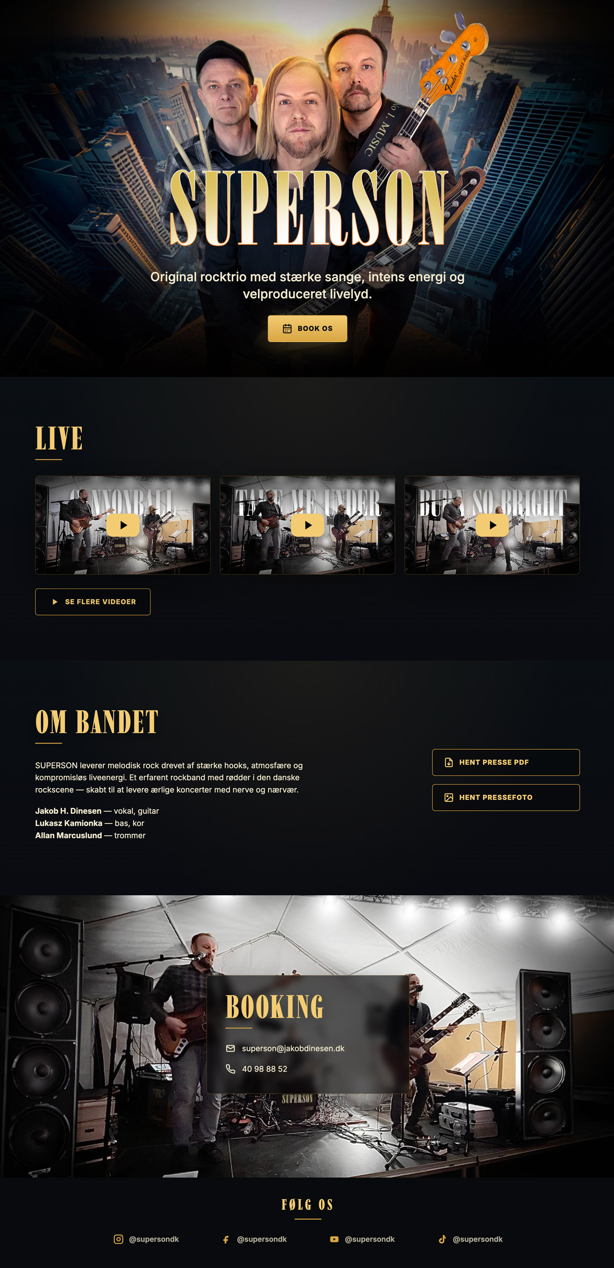 Superson fuldt website design
